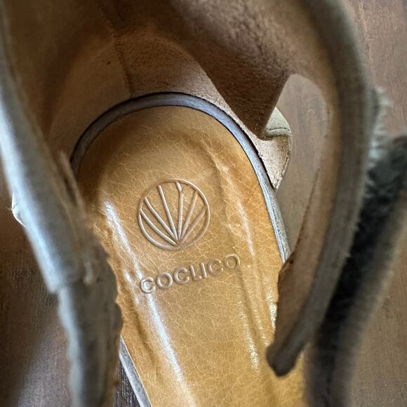 COCLICO Ollie Sandals Taupe Nubuck Leather Ankle Strap - Picture 10 of 14